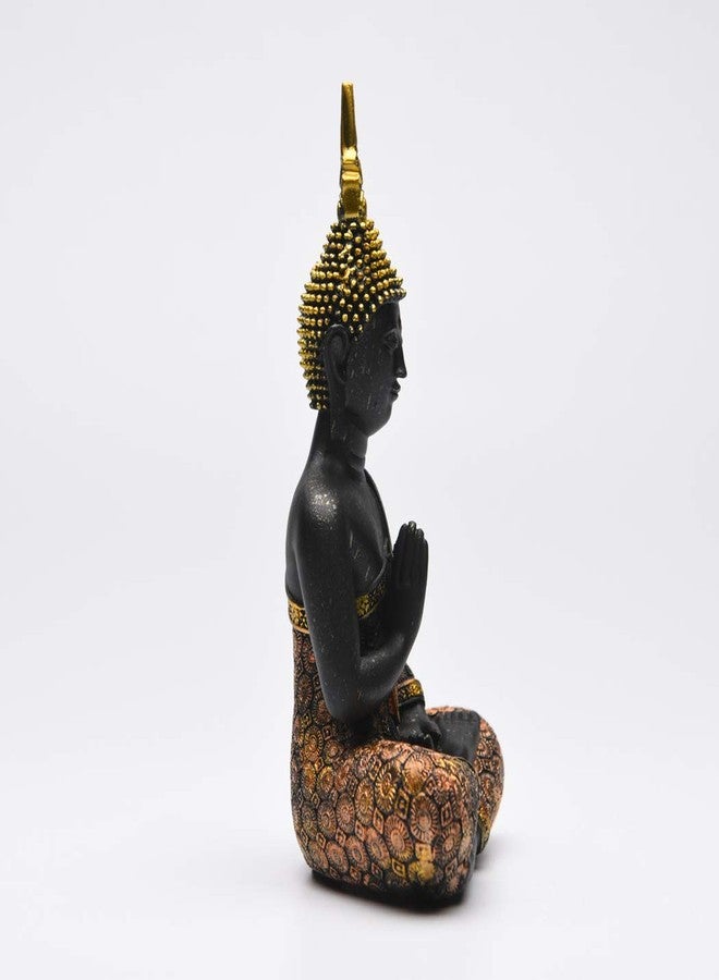BRASSTAR Resin Thai Sitting Buddha Asian Statue Feng Shui Sculpture Luck Wealth Sculpture Home Art Decor Gift Collection PTZD025 - Image 4